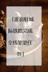 淮宿蚌城际铁路完成全线架梁任务