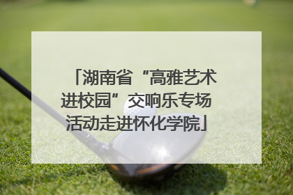 湖南省“高雅艺术进校园”交响乐专场活动走进怀化学院