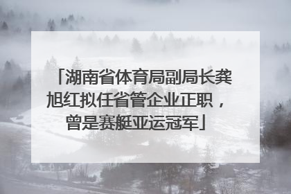 湖南省体育局副局长龚旭红拟任省管企业正职，曾是赛艇亚运冠军