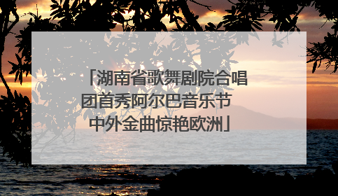 湖南省歌舞剧院合唱团首秀阿尔巴音乐节 中外金曲惊艳欧洲