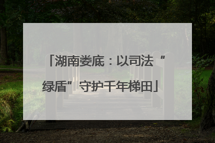 湖南娄底：以司法“绿盾”守护千年梯田