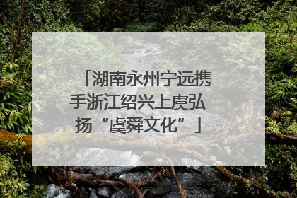 湖南永州宁远携手浙江绍兴上虞弘扬“虞舜文化”