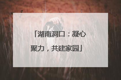 湖南洞口：凝心聚力，共建家园