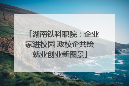湖南铁科职院：企业家进校园 政校企共绘就业创业新图景
