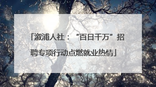 溆浦人社：“百日千万”招聘专项行动点燃就业热情