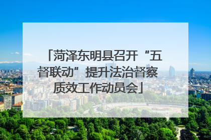 菏泽东明县召开“五督联动”提升法治督察质效工作动员会