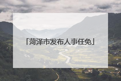 菏泽市发布人事任免