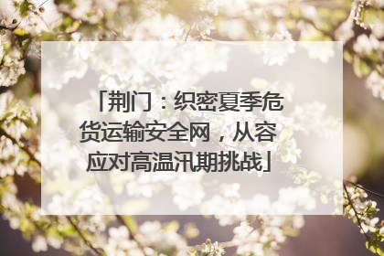 荆门：织密夏季危货运输安全网，从容应对高温汛期挑战