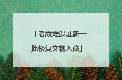 老故堆遗址新一批修复文物入藏