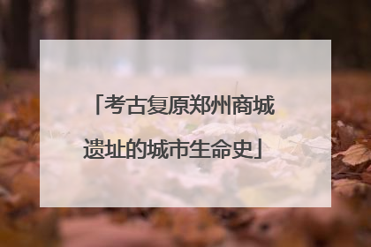 考古复原郑州商城遗址的城市生命史