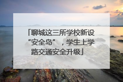 聊城这三所学校新设“安全岛”，学生上学路交通安全升级