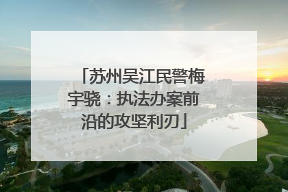 苏州吴江民警梅宇骁：执法办案前沿的攻坚利刃