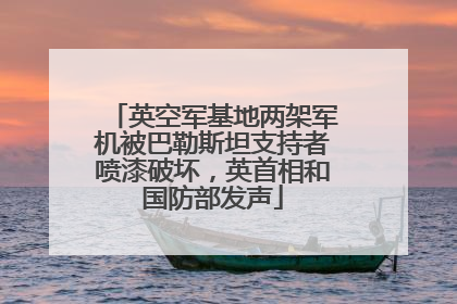 英空军基地两架军机被巴勒斯坦支持者喷漆破坏，英首相和国防部发声