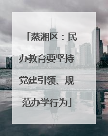 蒸湘区：民办教育要坚持党建引领、规范办学行为