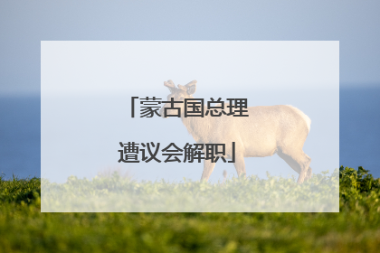 蒙古国总理遭议会解职