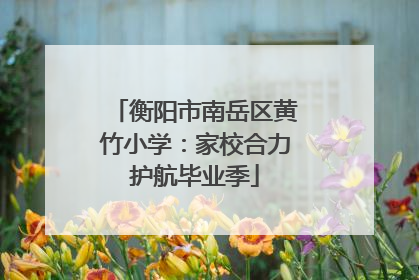 衡阳市南岳区黄竹小学：家校合力护航毕业季