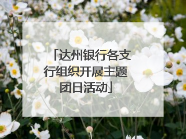 达州银行各支行组织开展主题团日活动