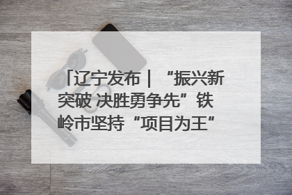 辽宁发布｜“振兴新突破 决胜勇争先”铁岭市坚持“项目为王”推进经济高质量发展