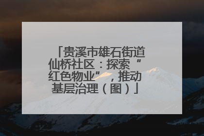 贵溪市雄石街道仙桥社区：探索“红色物业”，推动基层治理（图）