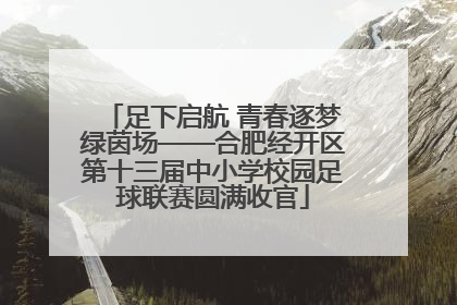 足下启航 青春逐梦绿茵场——合肥经开区第十三届中小学校园足球联赛圆满收官