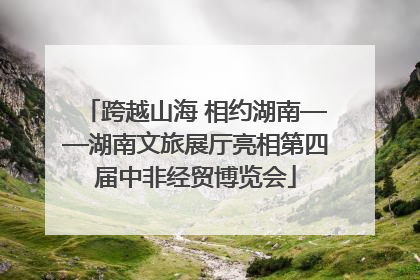 跨越山海 相约湖南——湖南文旅展厅亮相第四届中非经贸博览会