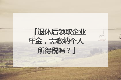 退休后领取企业年金，需缴纳个人所得税吗？