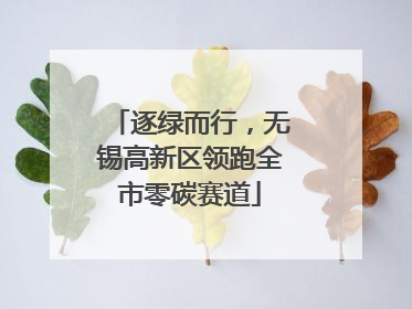 逐绿而行，无锡高新区领跑全市零碳赛道