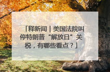 释新闻｜美国法院叫停特朗普“解放日”关税，有哪些看点？