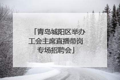 青岛城阳区举办工会主席直播带岗专场招聘会