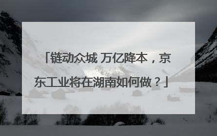 链动众城 万亿降本，京东工业将在湖南如何做？