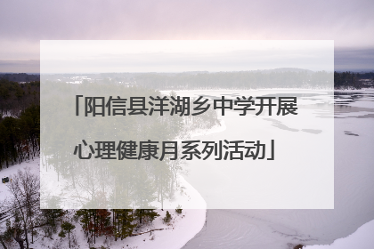 阳信县洋湖乡中学开展心理健康月系列活动