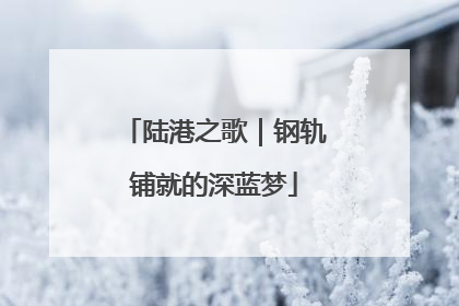 陆港之歌｜钢轨铺就的深蓝梦
