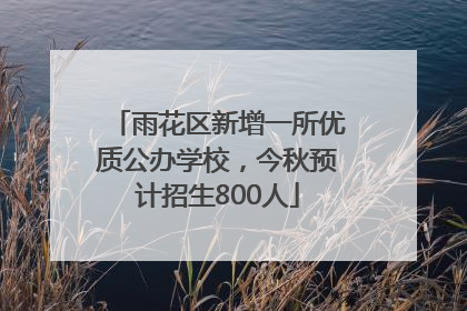 雨花区新增一所优质公办学校，今秋预计招生800人