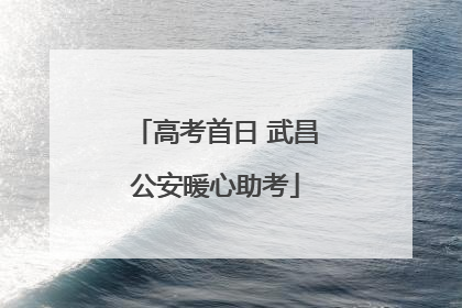 高考首日 武昌公安暖心助考