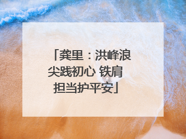 龚里：洪峰浪尖践初心 铁肩担当护平安