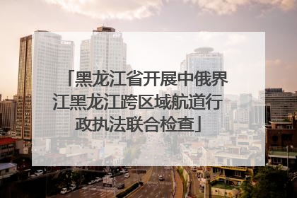 黑龙江省开展中俄界江黑龙江跨区域航道行政执法联合检查
