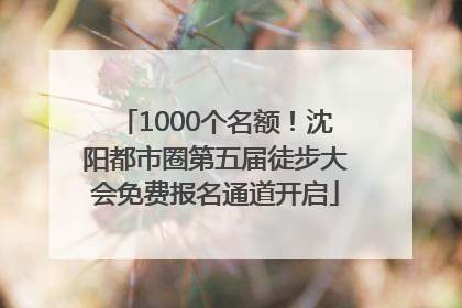 1000个名额！沈阳都市圈第五届徒步大会免费报名通道开启