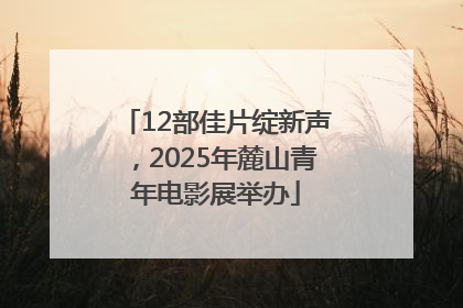 12部佳片绽新声，2025年麓山青年电影展举办