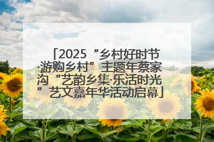 2025“乡村好时节·游购乡村”主题年蔡家沟“艺韵乡集·乐活时光”艺文嘉年华活动启幕