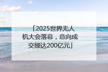 2025世界无人机大会落幕，意向成交额达200亿元