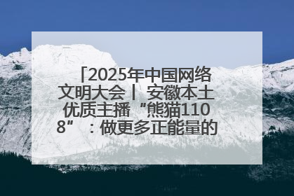 2025年中国网络文明大会丨 安徽本土优质主播“熊猫1108”：做更多正能量的事情 带给大家快乐