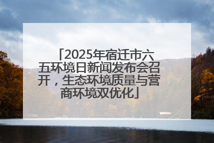 2025年宿迁市六五环境日新闻发布会召开，生态环境质量与营商环境双优化