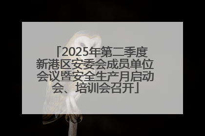 2025年第二季度新港区安委会成员单位会议暨安全生产月启动会、培训会召开