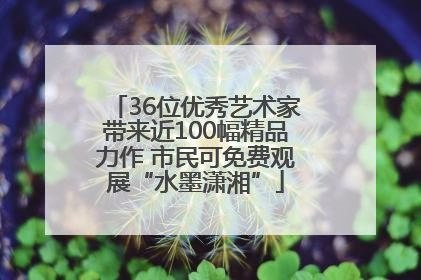36位优秀艺术家带来近100幅精品力作 市民可免费观展“水墨潇湘”
