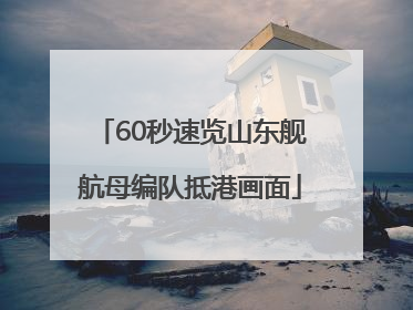 60秒速览山东舰航母编队抵港画面