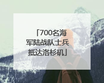 700名海军陆战队士兵抵达洛杉矶