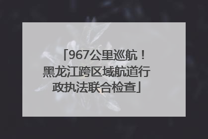 967公里巡航！黑龙江跨区域航道行政执法联合检查
